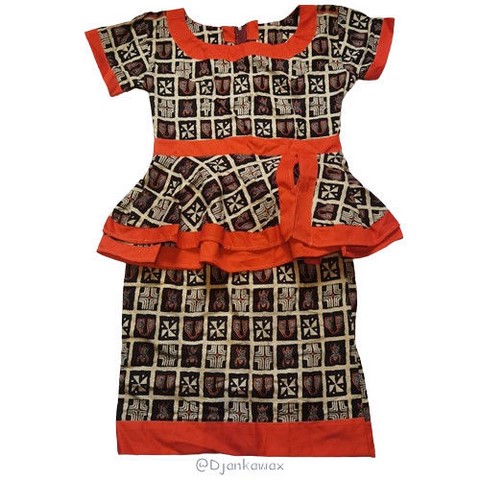 Ensemble en tissu pagne Toghu Cameroun, Djankawax,