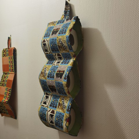 Porte papiers toilettes en tissu pagne wax, Djankawax Creation,