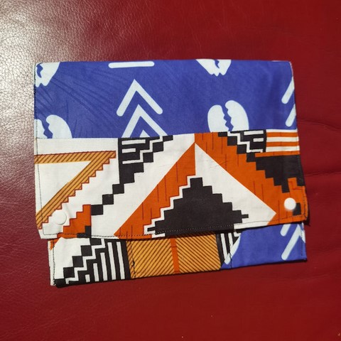 Pochette papiers maquillage en tissu pagne wax,Djankawax,