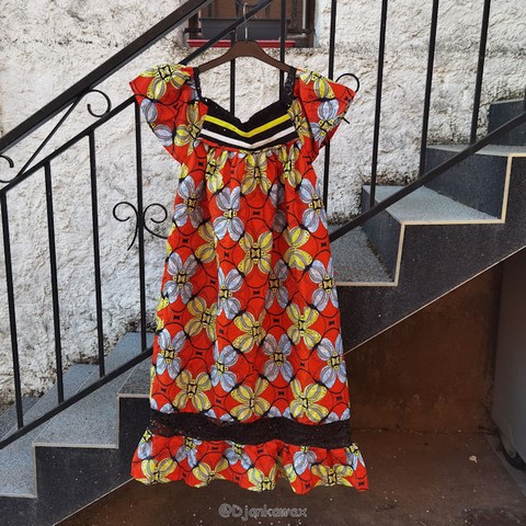 Robe femme, africaine, kaba, boubou en tissu pagne wax, Djankawax,