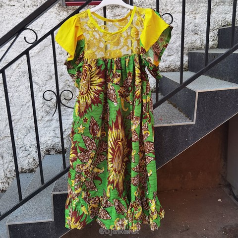 Robe femme, africaine, kaba, boubou en tissu pagne wax, Djankawax,