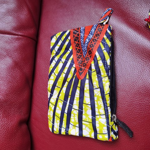 Trousse Pochette de maquillage en Tissu pagne wax