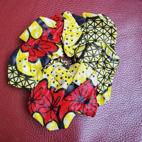 Chouchou cheveux fait main en tissu pagne wax, fille, femme, en tissu pagne africain,Djankawax