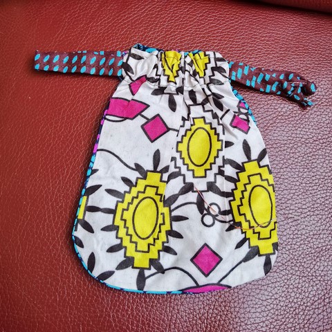 Trousse Pochette de maquillage en Tissu pagne wax