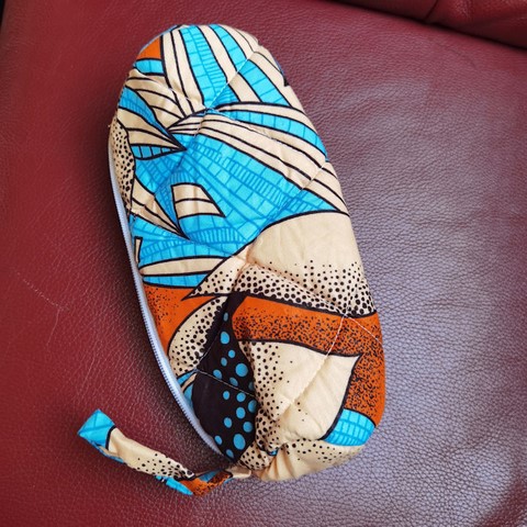 Trousse Pochette de maquillage en Tissu pagne wax