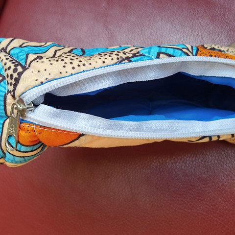 Trousse Pochette de maquillage en Tissu pagne wax