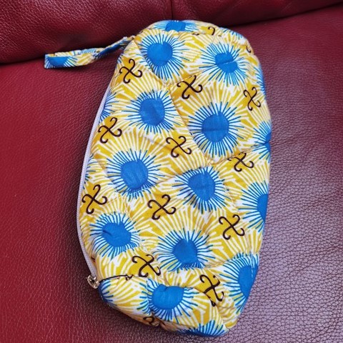Trousse Pochette de maquillage en Tissu pagne wax