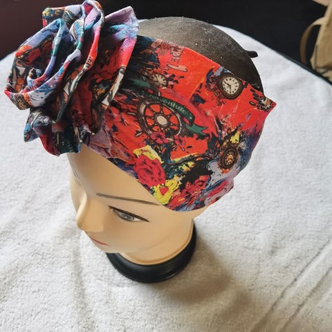 Bandeau élastique femme en tissu imprimé,