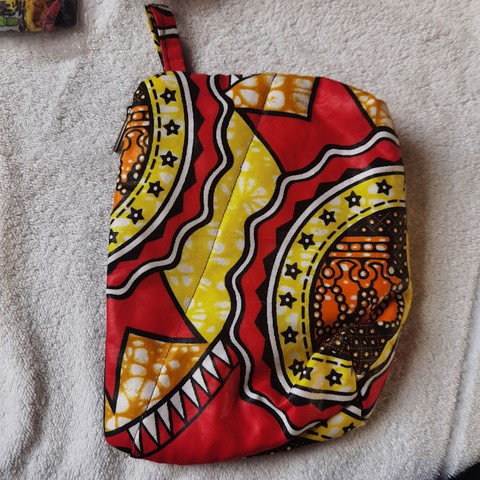 Trousse Pochette de maquillage en Tissu pagne wax