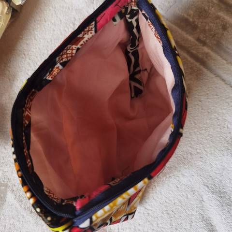 Trousse Pochette de maquillage en Tissu pagne wax