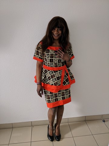 Ensemble en tissu pagne Toghu Cameroun, Djankawax,