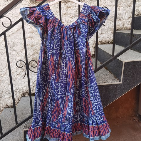 Robe femme, africaine, kaba, boubou en tissu pagne wax, Djankawax,