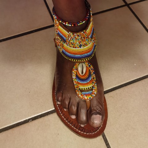 Sandales Masai, Artisanat Cameroun, mules en tissu pagne wax africain,Djankawax,