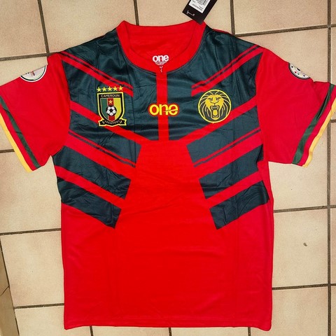 Maillot rouge, Cameroun, blanc, vert rouge, Football,
