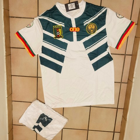 Ensemble Maillot + Short, Cameroun, blanc, Football, Jersey,