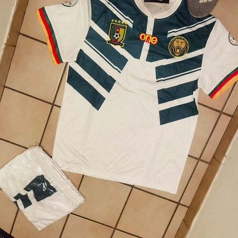 Ensemble Maillot + Short, Cameroun, blanc, Football, Jersey,