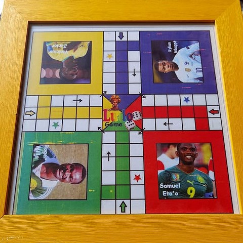 Ludo personnalisé football Cameroun, à personnalisavec vos photos, jeu de société, Djankawax,