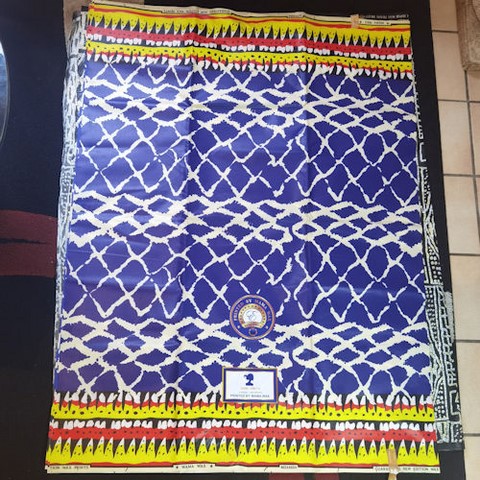 tissu pagne bleu Ndop Bamiléké Cameroun, africain 3/6 yard, Ndop bamilékés Cameroun, ventes solidaire,lafermedeleo,Djankawax,