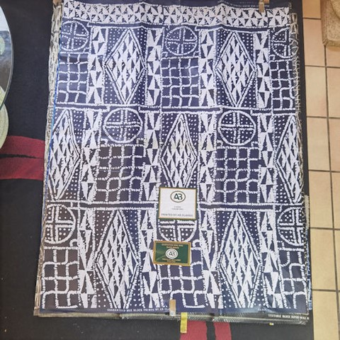 tissu pagne bleu Ndop Bamiléké Cameroun, africain 3/6 yard, Ndop bamilékés Cameroun, ventes solidaire,lafermedeleo,Djankawax,