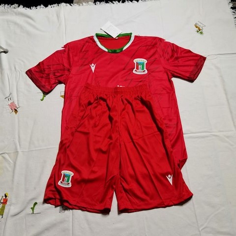 Ensemble Football Guinée équatoriale, Maillot + Short, jersey rouge, pays africains, Can, Caf Afrique,