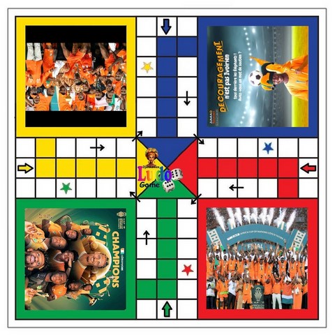 Ludo personnalisé football Cote d'Ivoire, Djankawax, Ludo, Afrique, jeu de société,