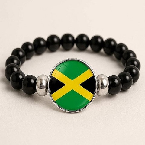 Bracelet Perles drapeau Jamaïque
