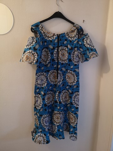 Robe africaine en tissu pagne wax Cameroun