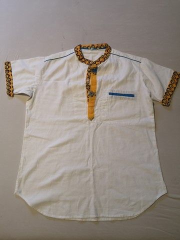 Robe enfant en tissu pagne wax du Cameroun