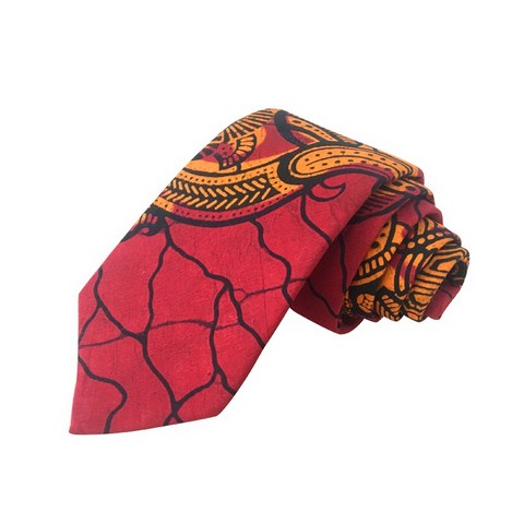 cravate en tissu pagne wax africain Cameroun, cravate en tissu wax, 