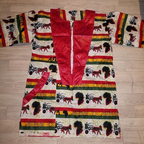Chemise homme en tissu pagne wax du Cameroun,