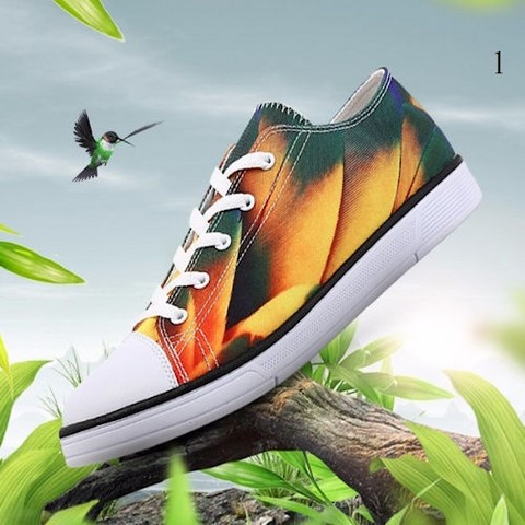 Chaussures en toile mixte à personnaliser par votre image,