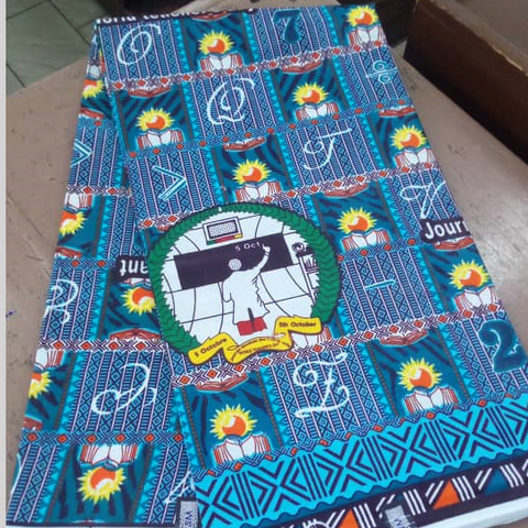 Tissu pagne wax Journée des enseignant(e)s Cameroun,