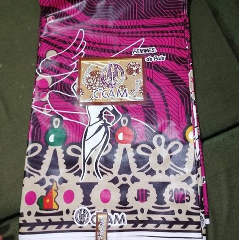 Pagne du 8 mars 2025 officiel (la journée internationale de la femme au Cameroun) Cicam Tissu pagne wax, rose, Djankawax,