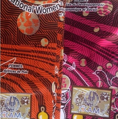 Pagne du 8 mars 2025 officiel (la journée internationale de la femme au Cameroun) Cicam Tissu pagne wax, rose, Djankawax,