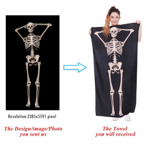 Serviette de bain à personnaliser avec photos, djankawax,