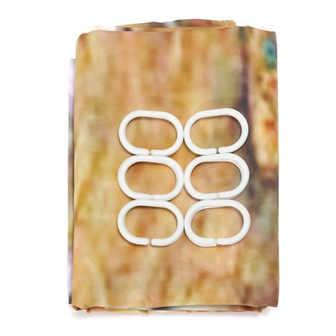 Rideau de douche à personnaliser avec 12 crochets de suspensions