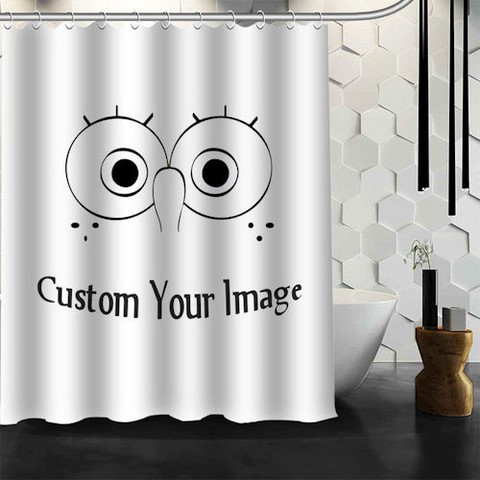 Rideau de douche à personnaliser avec 12 crochets de suspensions,