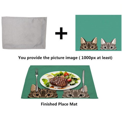 Set de table photo lin à Personnaliser avec votre image