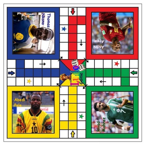 Ludo personnalisé Footballeurs Africains, jeu de société, Djankawax,