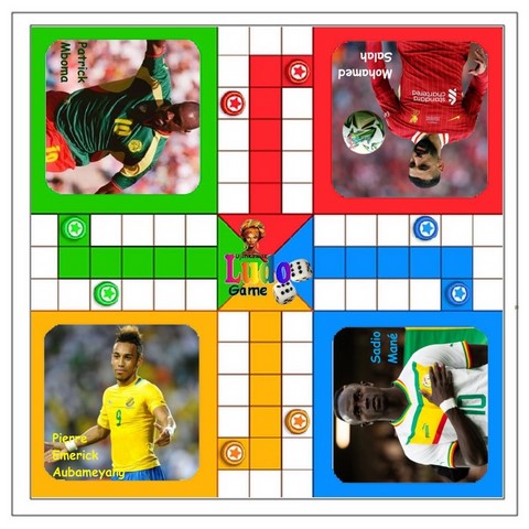Ludo personnalisé Footballeurs Africains, jeu de société, Djankawax,