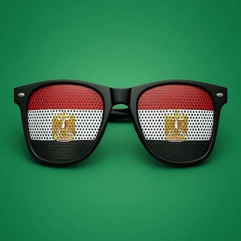 Lunettes de soleil, Drapeau national, supporters Cameroun,Self-adhesive stickers, temporary tattoo Cameroon,Drapeau main supporters Egypte,