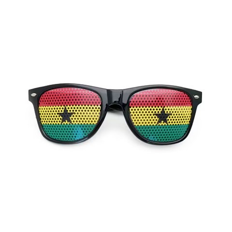 Lunettes de soleil, Drapeau national, supporters Cameroun,Self-adhesive stickers, temporary tattoo Cameroon,Drapeau main supporters Ghana,