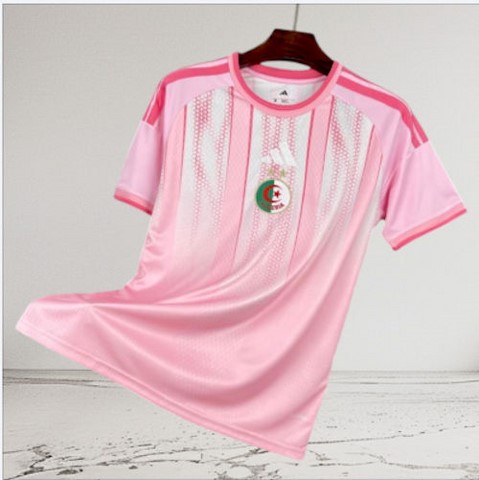 Maillot de Football Algérie, rose, blanc, noir, rose, équipe nationale, drapeau, 