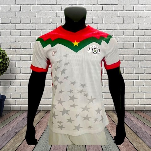 Maillot de Football Burkina Faso, ​blanc, Can, Caf, Afrique, Soccer, Africa, maillots pays africains,
