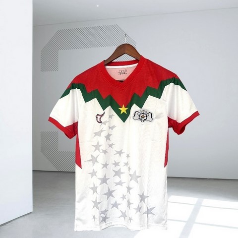 Maillot de Football Burkina Faso, ​blanc, Can, Caf, Afrique, Soccer, Africa, maillots pays africains,