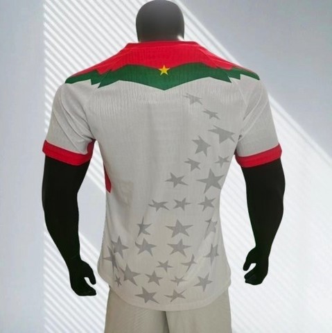 Maillot de Football Burkina Faso, ​blanc, Can, Caf, Afrique, Soccer, Africa, maillots pays africains,