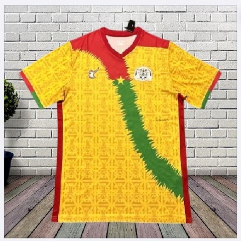 Maillot de Football Burkina Faso, ​jaune, Can, Caf, Afrique, Soccer, Africa, maillots pays africains,