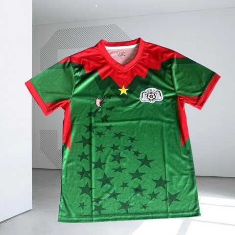 Maillot de Football Burkina Faso, ​blanc, Can, Caf, Afrique, Soccer, Africa, maillots pays africains,