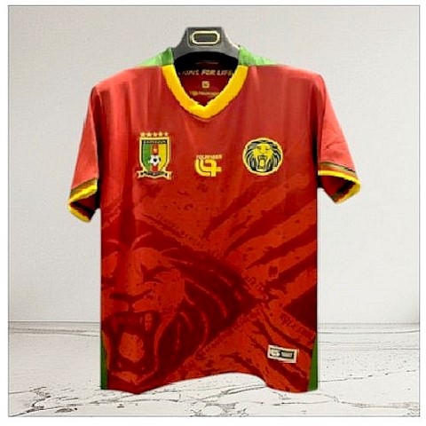  Cameroon red Football Jersey,Maillot Cameroun, personalisable, blanc, vert, rouge, Football, Lions indomptables Fourteen, Official,