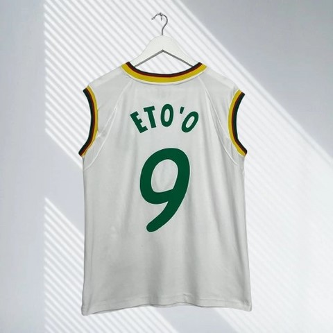 Maillot de Football Cameroun Rétro 2002, Jersey,Maillot Cameroun, personalisable, blanc, vert, rouge, Football, Lions indomptables, Puma,,